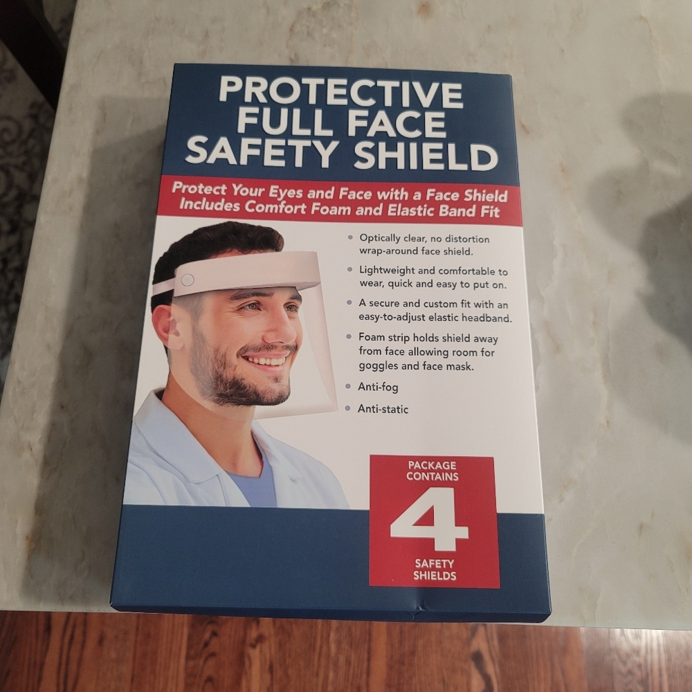 3 Protective full face shields